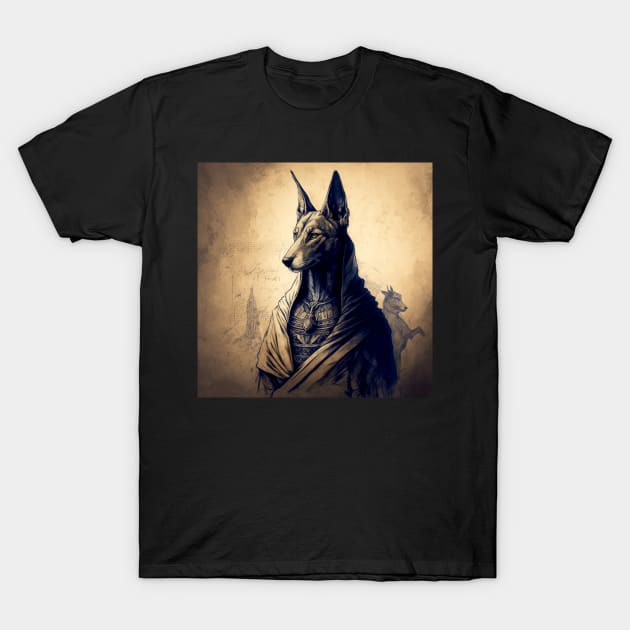 Egyptian Gods - Anubis T-Shirt by Buff Geeks Art